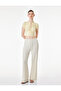 Bürümcük Fabric Textured Slim Fit Short Sleeve Blouse with Window Detail and Draped Waist Accent - 2