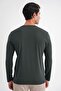 Slim Fit Cotton Fabric Long Sleeve Green T-Shirt Ts 917 - 6