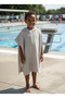 100% Cotton Children's Poncho Waffle Gray