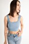 Women's Camisole U-Neck Fitted Crop Top Tank Top - 3