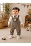 Baby Boy Salopet Set with Hat, 3-Piece Stylish Set for Holidays - 2