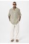 Oversize striped knitwear t-shirt - 4