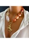 Zerith Glow Design Necklace,Orange Necklace,Horse Accessory Necklace,Trend Jewelry,Bohemian Summer Jewelry - 5