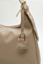 Beige Strappy Women's Shoulder Bag - 3