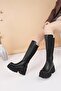 Carel 607 Black Stretch Platform Women's Boots - 4