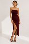 Valeria Women's Burgundy Square Toe Heeled Shoes Slingback - 6