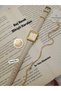 Minimal Vintage Retro Women's Wristwatch - Gold Color Case... White Dial, Genuine Leather - Beige Color Strap - with Waterproof Bracelet