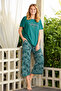 مجموعة بيجامة نسائية صيفية من الفيسكوز بأكمام قصيرة من Lodos Store بنمط الحمار الوحشي - 2