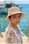 Figured Straw Hat for Girls Aged 4-10 - 2
