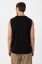Black Relaxed Fit Men's Sleeveless T-Shirt - 5