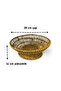 28 cm Rattan Serving Bowl |   Fruit Basket |   Bread Basket |   Natural Wicker Look Decorative Presentation Bowl - 3
