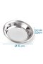 6-Piece Steel Dinner Plate 430 Stainless Steel 15cm Leg Plate No.1 Depth 3 Cm - 2