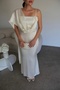 Collar Belt Detailed Strapped Midi Length Premium Satin Dress - 3