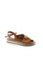 Tan Leather Women's Wedge Heeled Sandals 01Ws4203 - 2