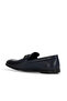 Navy Blue Leather Men's Casual Shoes 21Ma413 - 4