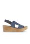 Blue Dark Alf Suede Women's Wedge Heeled Sandals 01Wa4705