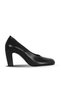 Black Leather Women's Heeled Shoes 42Wa6243
