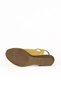 Yellow Leather Women's Wedge Heeled Sandals 01We4000 - 5