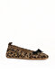 Leopard Suede Women's Flat Ballerinas 01We5500 - 2