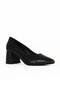 Black Leather Women's Heeled Shoes 01We5801 - 3