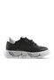 Black Silver Leather Women's Sports Shoes 01Wt4700 - 2