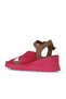 Fuchsia Brown Leather Women's Wedge Heeled Sandals 01Wy8601 - 4
