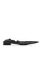Black Leather Women's Flat Ballerinas 30Wa24257
