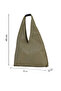 Khaki Leather Women's Shoulder Bag - 3
