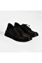Women's Black Lace-Up Desacomfort Leather Sneaker