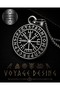 Stainless Steel Nordic Rune Figured Vegvisir Viking Compass Men's Necklace