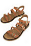 , Women's Genuine Leather Sandals 1611047Z26625 Tan - 7