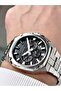 Functional Silver-Black Color Sapphire Glass Steel Band Steel Case Men's Wristwatch 1253Mr - 2