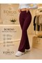 Women's High Waist Comfortable Flexible Flared Scuba Crep Leggings Pants - 2