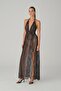 Vegan Silk Satin Six-Piece Bridal Dowry Set - Lx.26163 Black - 2