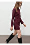 Drawstring Boat Neck Dress - 7