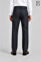 Relaxed Fit Classic Lycra Cotton Men's Dad Black Linen Trousers - 3