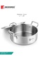 Essentials 28cm 5.8L Triply Stainless Steel Shallow Biryani Pan with Steel Lid Induction Gas - 2