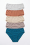 Women's Panties High Waist Bikini 5 Pack Cotton Lycra Petrol - 2