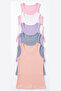 Girl's Undershirt Wide Strap Pack of 5 Lycra Ribbed Camisole SALMON