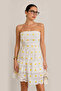 Cream Daisy Daisy Embroidered Dress |   Vmd2712 - 2