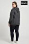 Women's Plus Size Zippered Hooded Thin Sweatshirt Cardigan - Comfortable Fit Spr26Bhr960