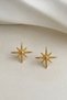 Gold Color North Star Minimal Earrings - 4
