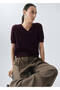 100% Wool V-Neck Knitwear Sweater - 7