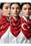 Crescent Star Turkish Flag Patterned Cotton Fabric Bandana Scarf