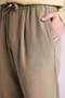 Relax Fit Relaxed Fit Short Leg Linen Look Summer Fabric Trousers E4790Ax25Sm - 4