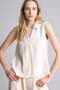Regular Fit Shirt Collar Linen Blend Short Sleeve Blouse H3127Ax26Sm - 4