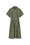 Midi Shirt Dress with Belt - 3