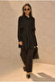 Wide Piece Design Shirt Black - 2
