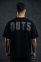 Guts - تي شيرت أسود كبير الحجم للجنسين |   قميص قطني 100% مطبوع رقميًا بتصميم عصري وقصة مريحة - 4