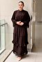 Pile Detailed Evening Dress - 2